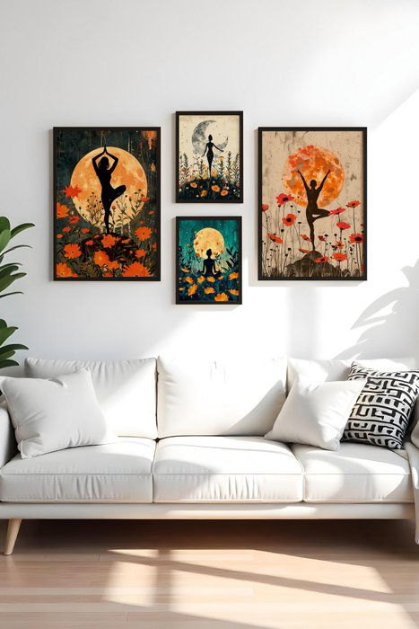 Wallity Huhu447-S Set de 4 Cuadros Decorativos Enmarcados Wallity Huhu447-S Set de 4 Cuadros Decorativos Enmarcados